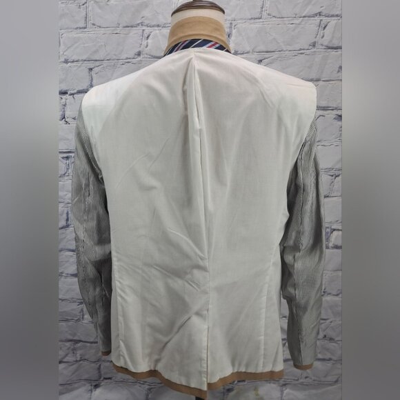 Mexx Men's Slim Fit Blazer Sport Coat Blonde 100% Cotton 2-Button HQ Size 44R - Picture 12 of 16